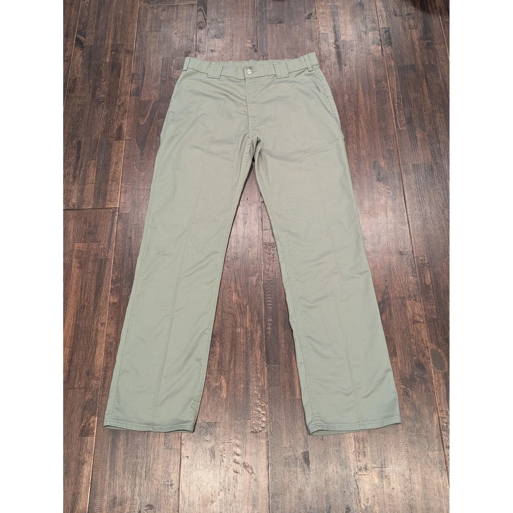 Vintage 80s Levi Strauss Action Casuals Green Straight Leg Dress Pants Men 34x33
